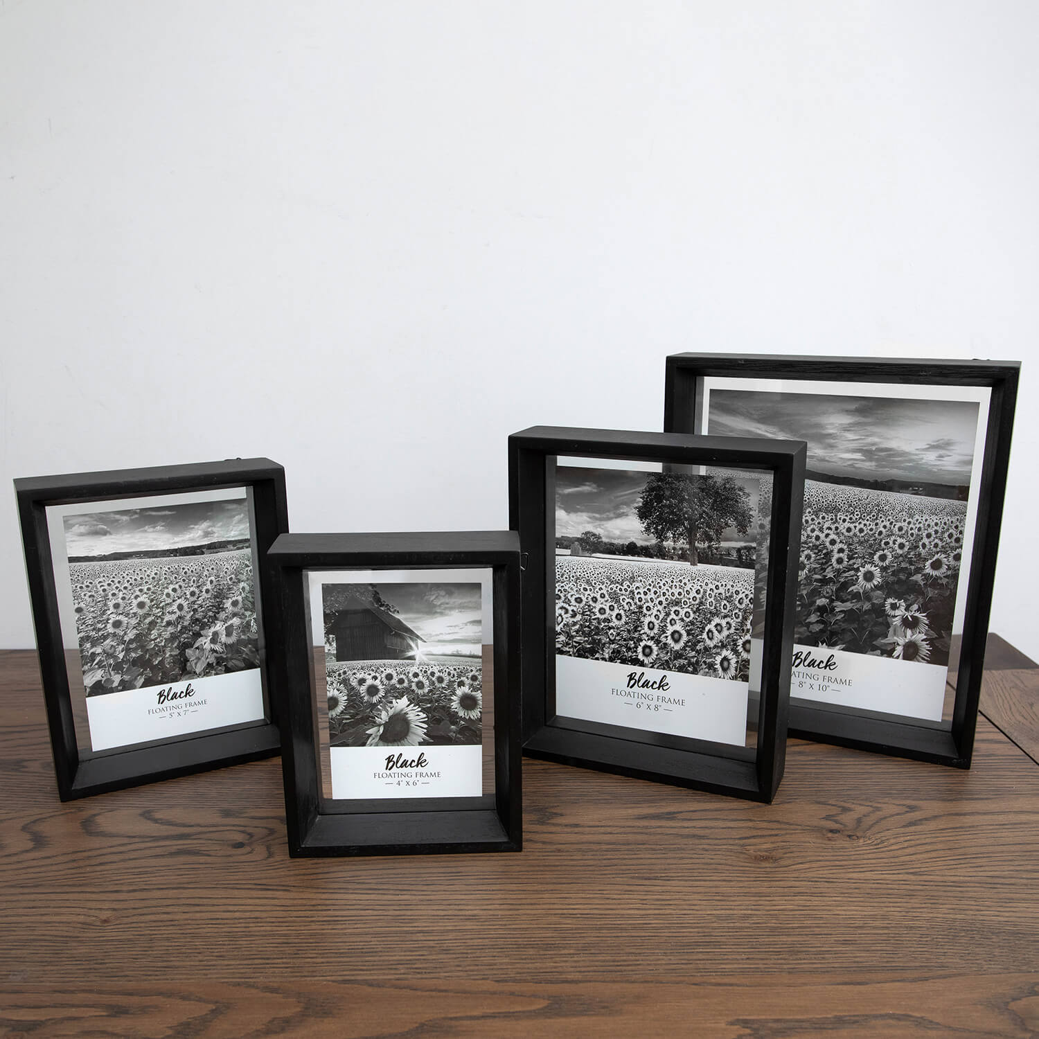 Floating Matt Frame 4" x 6" - Black - Home Store + More